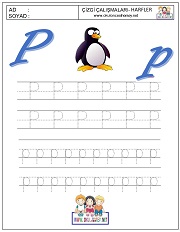 r harfi çizgi çalışması